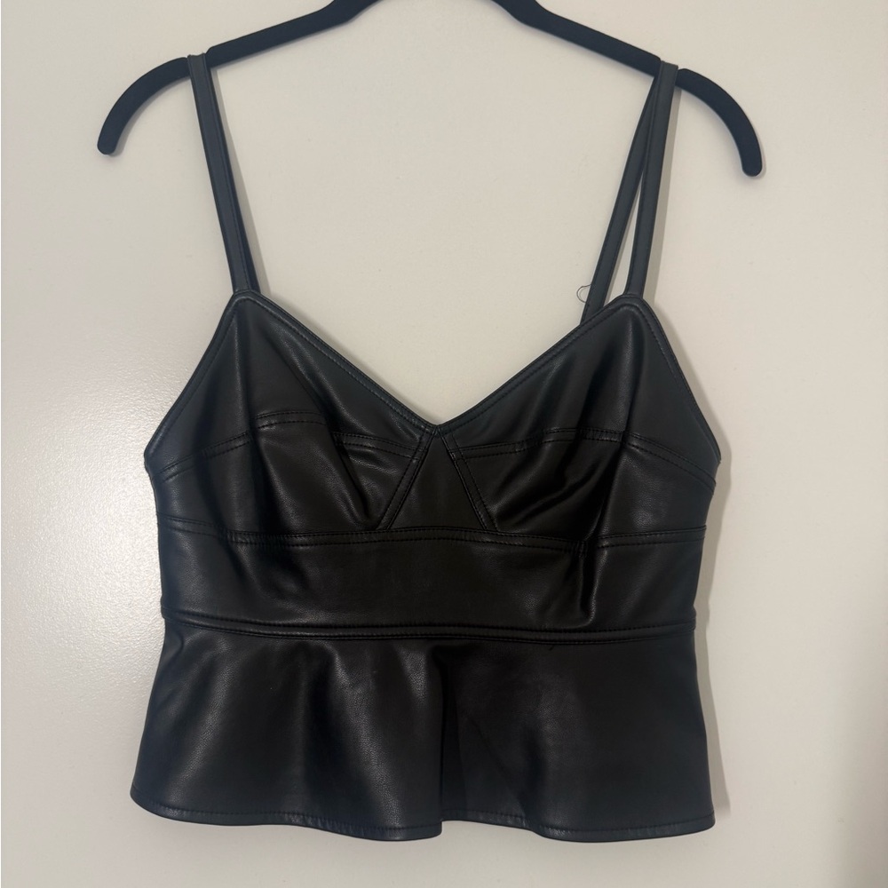 ALC Gweneth Leather Top size 2